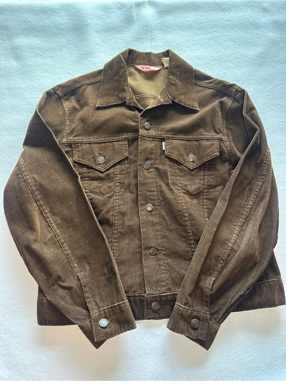Vintage 70s Levi's corduroy trucker jacket brown rare